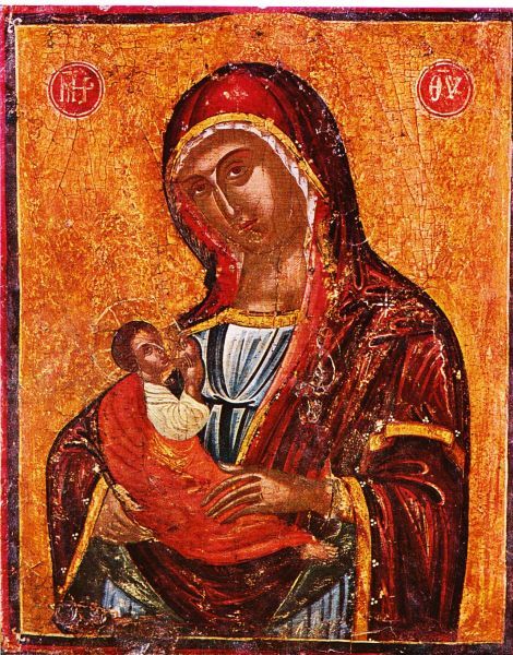 Melk gevende Maria Grieks