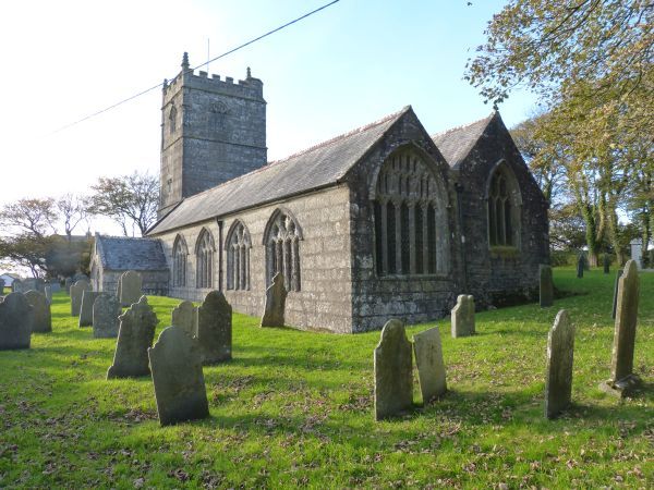 De kerk van St Branwalader in het naar hem genoemde Breward, Cornwall, Engeland