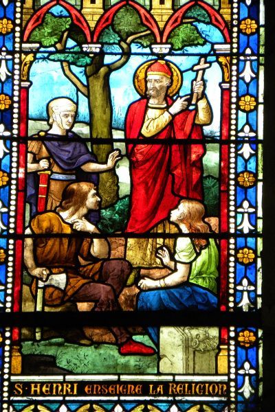 Henry verkondigt het evangelie.
