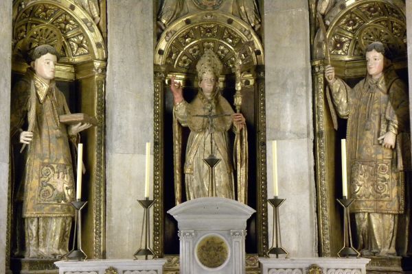 Links: Augurius; midden: Fructuosus; rechts: Eulogius.