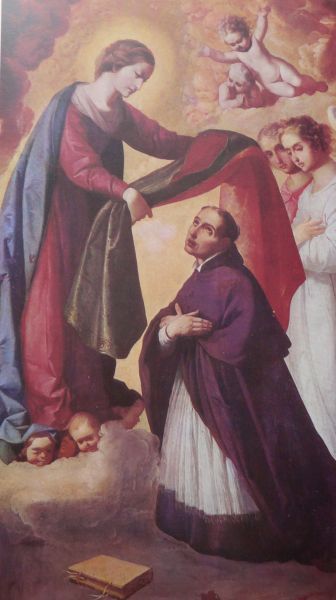 Ildefonso krijgt vanuit de hemel een kazuifel opgelegd.