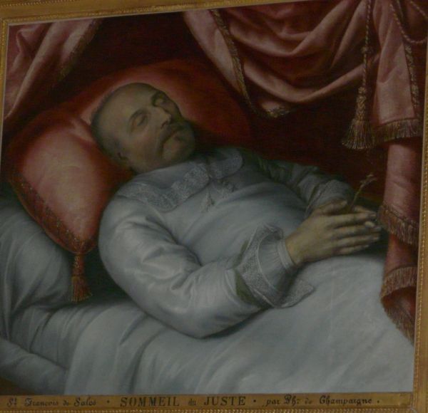 Franciscus op zijn sterfbed.