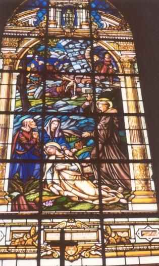 Sint Gildas wekt Sint Trifina tot leven en bestraft haar moordenaar Comorrhes.