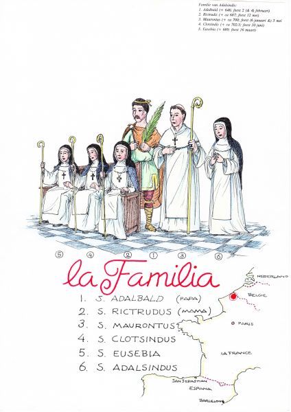 Adalbald is nr 1 op de tekening