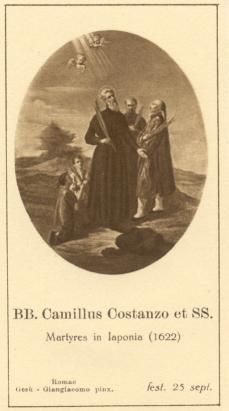 Devotieprentje Camillo Constanzo sj.
