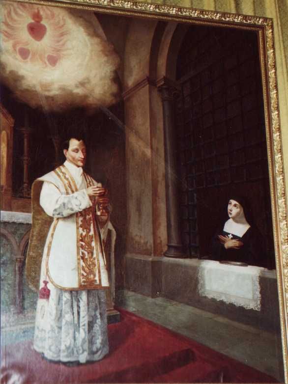 Claude brengt communie bij Zr. Marguérite-Marie-Alacoque.