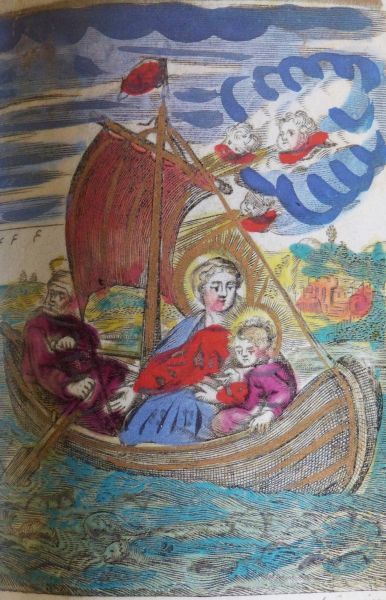 Tijdens de reis door Egypte legt de Heilige Familie een stuk per boot af op de Nijl. ?