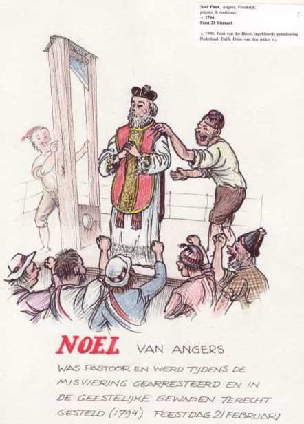 ca. 1990. Ingekleurde pentekening van Jules van der Horst.
