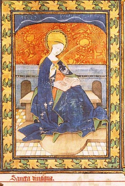 Vinciana van Gent (detail bladzijde uit een Graduale afkomstig uit de St-Baafsabdij,m Gent)