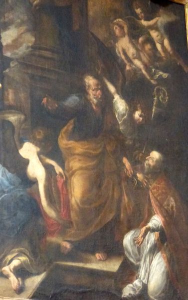 Bisschopwijding door Petrus.