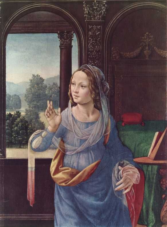 Detail van 'Annunciation'.