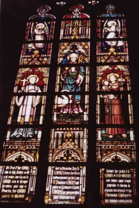 Links: Franciscus de Hieronymo. Midden: Hugo van Grenoble. Rechts: Antonius van Padua.