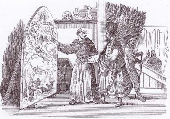 Methodius toont zijn schilderij aan koning Bogoris.