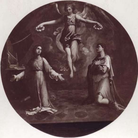 Schilderij(?). Cecilia en Valerianus.