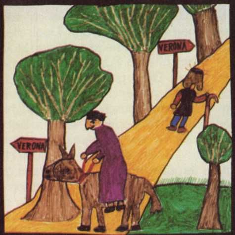Huitsland. [in: Lotte E. sturm:'Der Fetzer. Geschichten von Heiligen, Helden und Halunken vom Niederrhein'. Sagenhafte Vergangenheit Bd 2; Aachen, Alano, 1985 ISBN 3-924007-11-X]. Hildegonda's (alias Jozefs) meester was een stuk vooruitgereden.