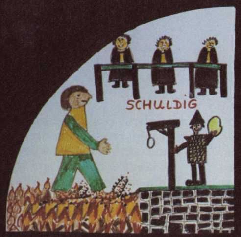 Huitsland. [in: Lotte E. sturm:'Der Fetzer. Geschichten von Heiligen, Helden und Halunken vom Niederrhein'. Sagenhafte Vergangenheit Bd 2; Aachen, Alano, 1985 ISBN 3-924007-11-X]. De ware dief ondergaat de vuurproef en blijkt schuidig.