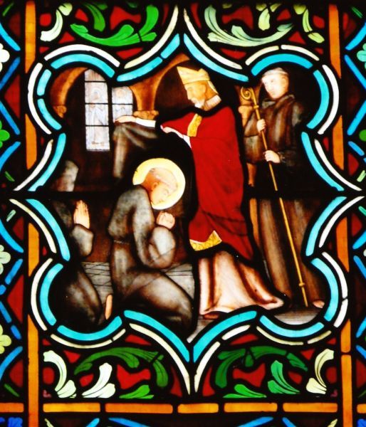 Anselmus ingekleed als monnik.