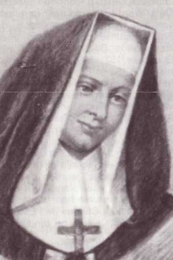 Illustratie bij artikel door Paula Hermans. Nederland. Marie-Louise de Jésus, stichteres van de Dochters der Wijsheid, samen met Louis-Maria de Montfort.