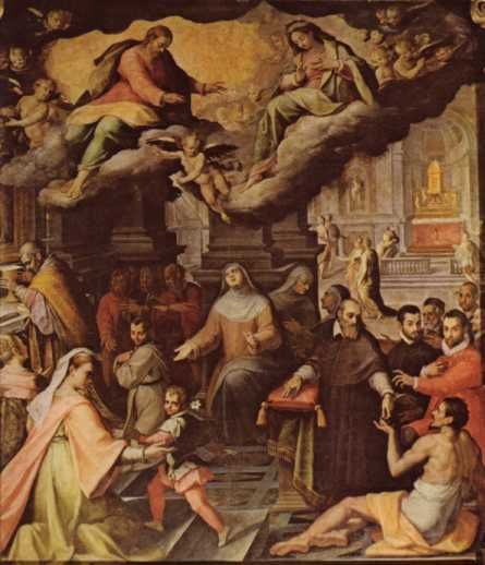 Catharina ontvangt communie en ziet Christus.