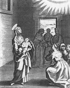 Catharina geneest een doodziek kind door er Christus' naam over uit te spreken.