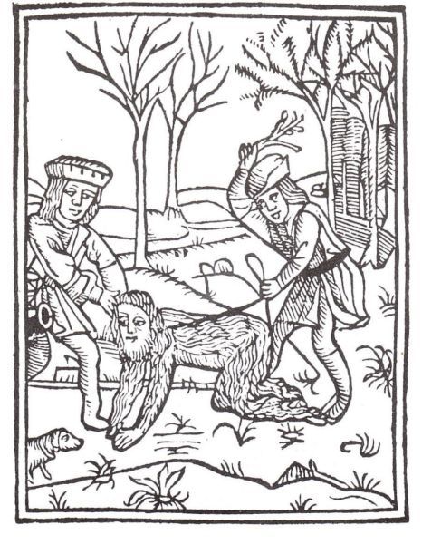 John Beverley trekt zich terug in de eenzame bossen om daar als een beest zijn zonden uit te boeten. Nederland [gevonden in Beek, Waanzin in de Middeleeuwen, 1969]