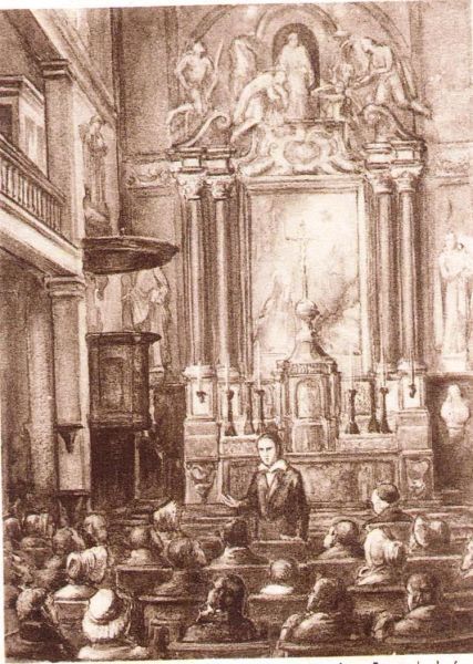 'Nauwelijks 12 jaar oud, wekte Jan, door den pastoor daartoe aangespoord, op een Zondagmiddag na de Vespers, de aanwezigen op tot krachtig geloof'.