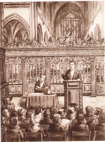 'Aan het einde van den gymnasialen cursus mocht Jan de gebruikelijke latijnsche redevoering uitspreken in de Nieuwe Kerk aan de Dam'.