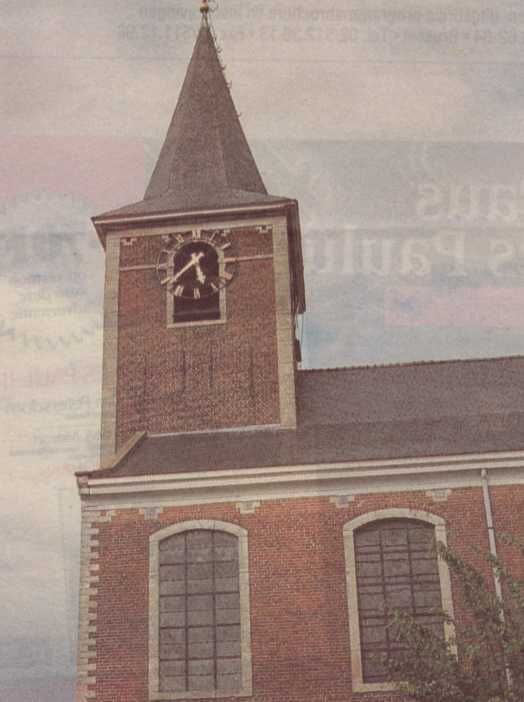 Kerk in geboortegehucht Ninde onder Tremelo (België).