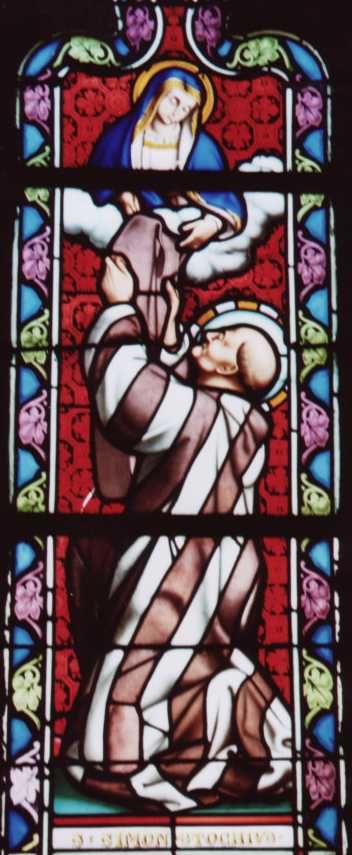 Op 16 juli 1251 kreeg hij een verschijning van Maria van de berg Karmel te Cambridge en zij gaf hem een scapulier als onderpand voor het zielenheil van wie het scapulier droeg.