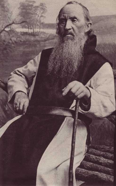 Foto met onderschrift: Franciscus Pfanner, abt van Mariannhill en stichter der Congregatie der missionarissen van Mariannhill,die in ons land te Arcen bij Venlo een studiehuis heeft.