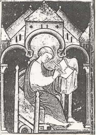 Eind 12e eeuw. Beda schrijft aan zijn 'Leven van Sint-Cuthbert' .