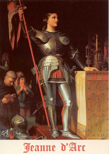 Schilderij. Jeanne bij Koning Karel VII.