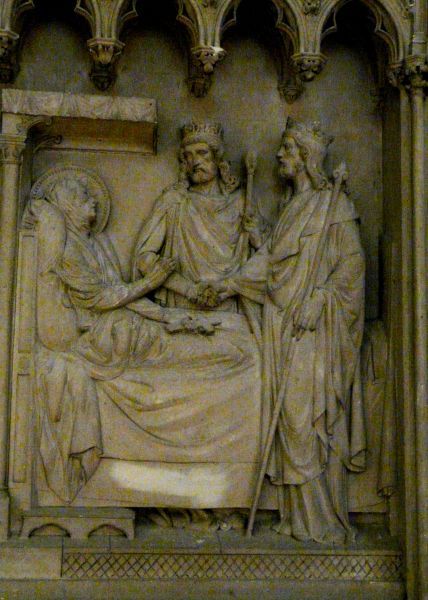 Dood van Clotildis. ± 1840, sculptuur.