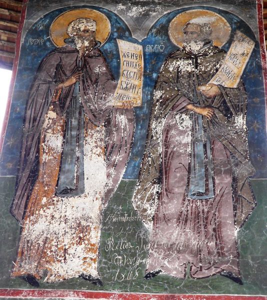 Bessarion rechts, (links: Georgius Chozebites: + 625; 8 januari)
