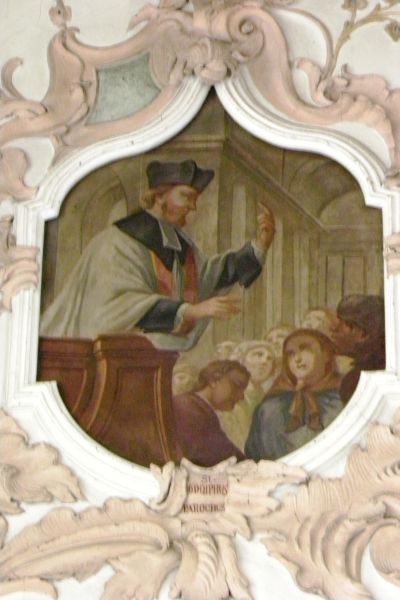 Odulfus preekt (Nederlandse heilige in Zuid-Duitse kerk!?).