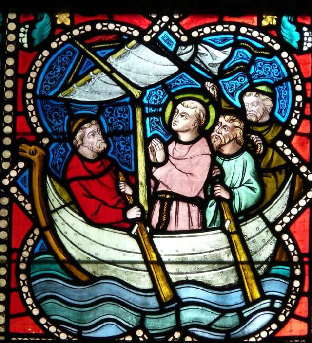 Antonius met mede-franciscanen scheep naar Noord-Afrika om de moslims te bekeren.