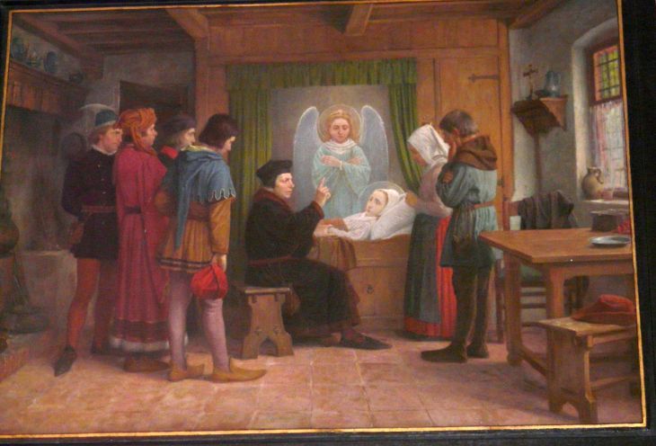Dokter Sonderdanck aan het bed van Lidwina.