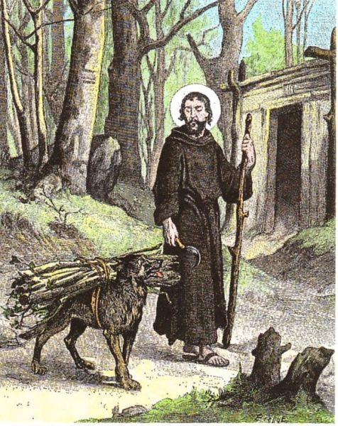 Blijkbaar had Psalmodius een wolf in dienst genomen om voor hem klusjes op te knappen. Frankrijk