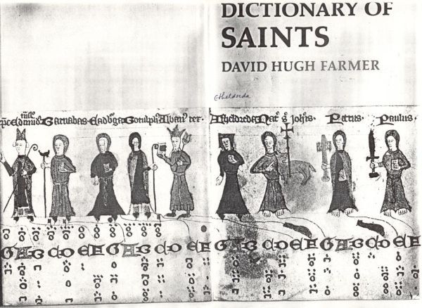 Illustratie. Etheldreda staat aangegeven .
