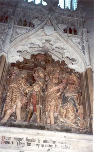 Johannes verwijt Herodes zijn onwettige verhouding met Herodias (Marcus 6, 17-18).