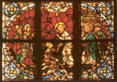 Petrus en Johannes genezen een lamme (Ha 3,1-10).