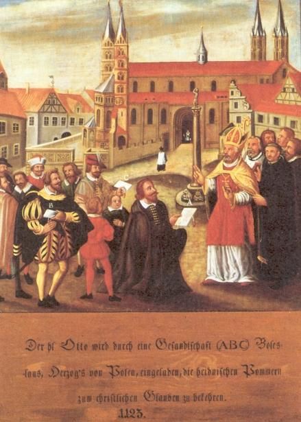 Boleslaus zendt een gezantschap naar Otto om hem te vragen de heidense Pommeren tot het christendom te komen bekeren.