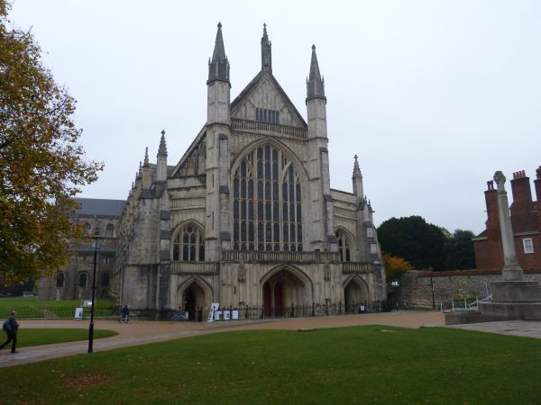 Cathedraal Winchester Waar zich de relieken bevinden van Saint Swithun