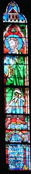 13e(?) eeuw, glasschilderkunst.