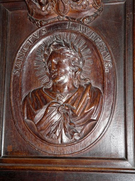 In de St-Martinuskerk te Aalst, België, bevindt zich een afbeelding van een heilige Laureatus. Hij is dan ook getooid met een laurierkrans. Is hij Laureanus van Sevilla?