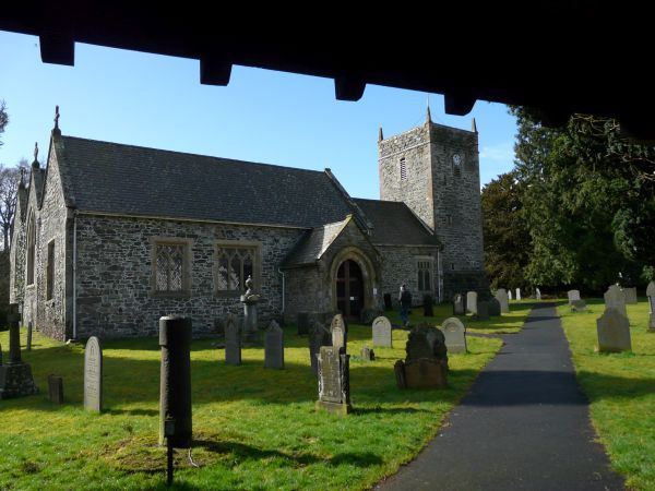 Kerkje van Sint Dogfan in Llanrhead, Co. Powys, Wales