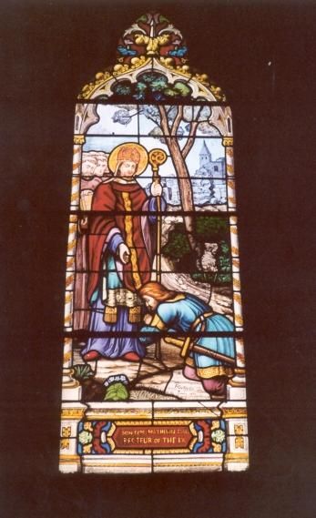 Sint Thuriau schenkt vergiffenis aan heer Rivallon.