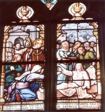 Hoe Sint Thurien een jong meisje ten leven wekte in de stad Lanmeur.
