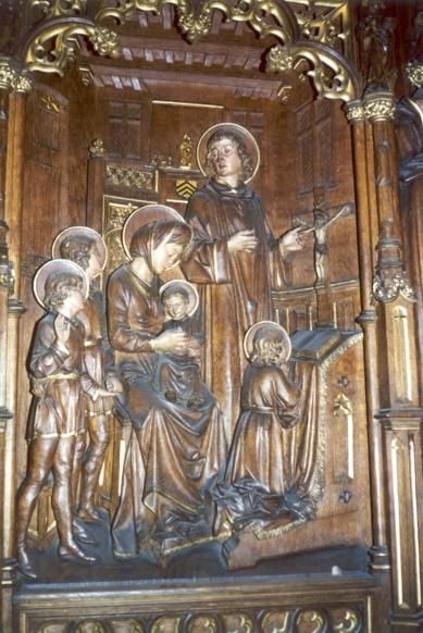 Madelgarius en Waltrudis geven hun kinderen (Landerik, Dentelinus, Aldetrudis en Madelberta) religieuze opvoeding.