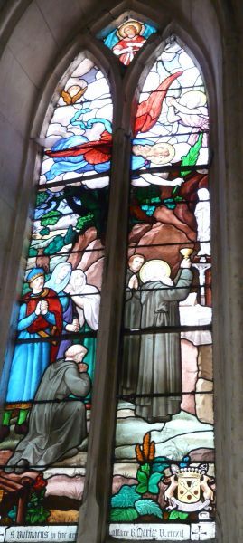 Sint Wulmar leest de mis.